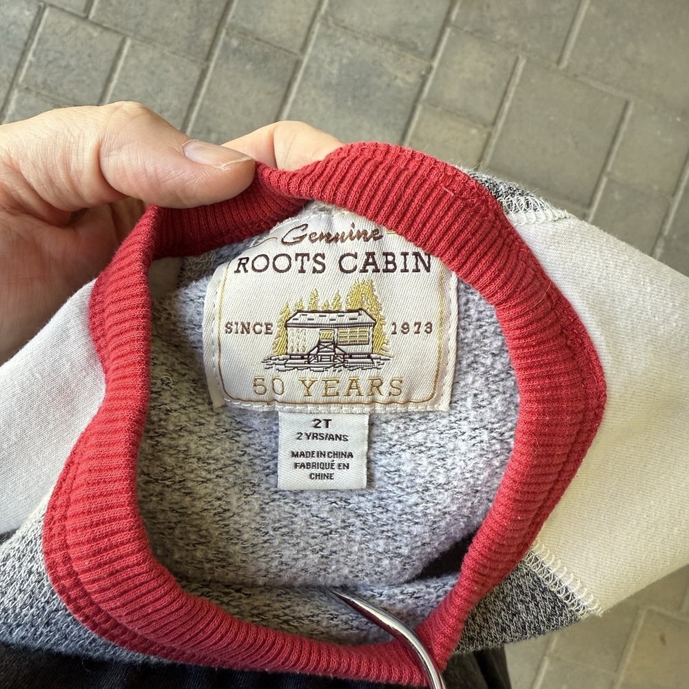 Genuine Roots Girls Dress Size 2T Grey & Red Cabin Long Sleeves - Picture 8 of 8